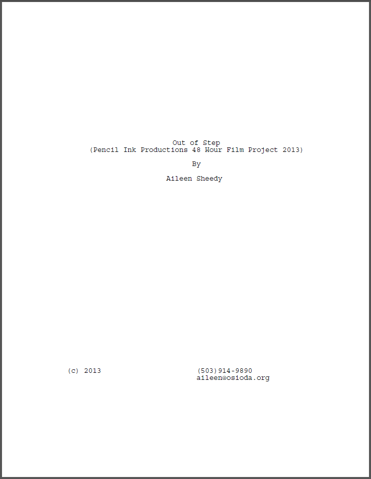 Out of Step (48HFP) title page